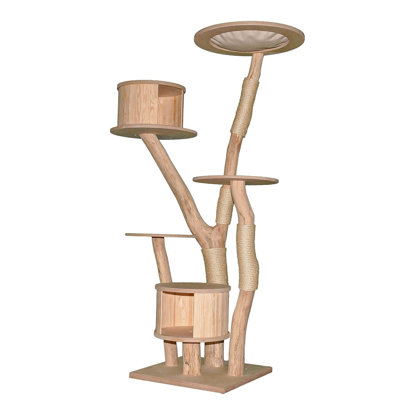 Natural Cat Tree 4644 Cat Tree Natural Wood Design 181 cm high