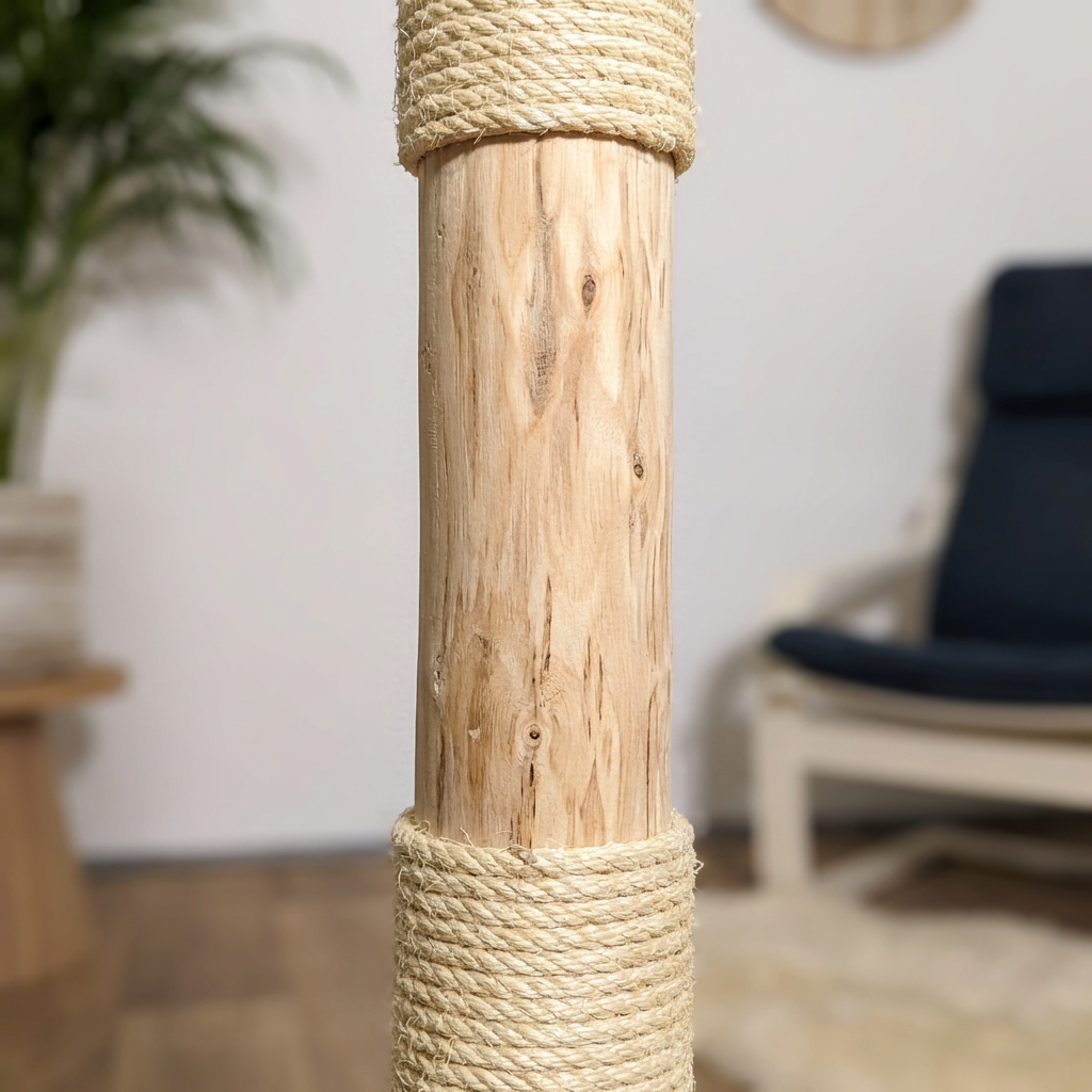 Scratching Post CS0020 Natural Wood Design Cat Tree 125 cm high Natural Cat Tree