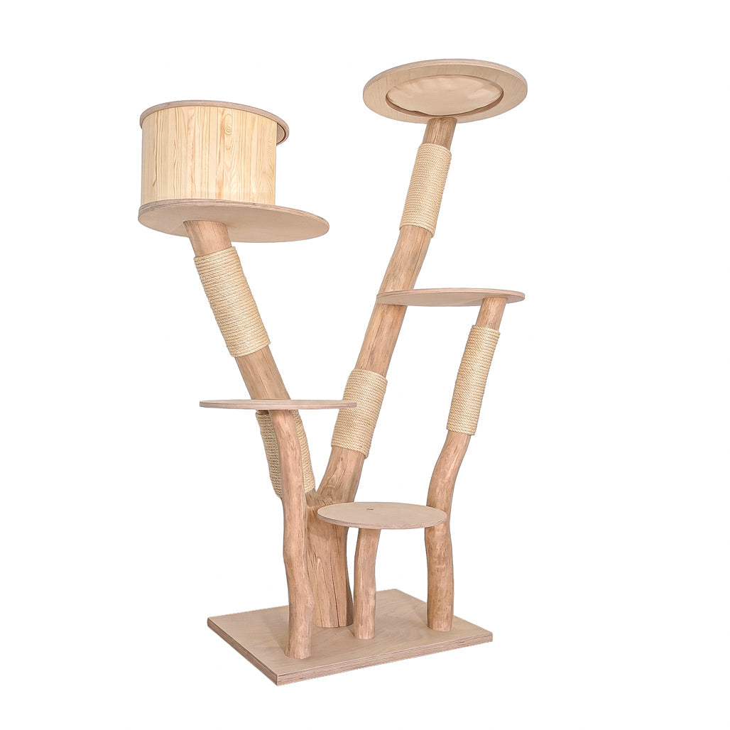 Natural Cat Tree 4616 Cat Tree Natural Wood Design 190 cm high