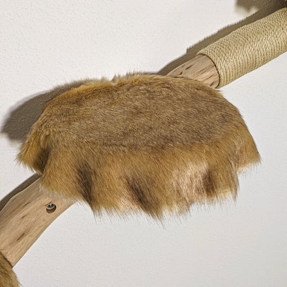 Wall-Mounted Natural Cat Tree 240 cm Length Cat Tree Natural Wood Design