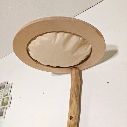 Wall-Mounted Cat Tree 143 cm Height Cat Tree Natural Wood Design