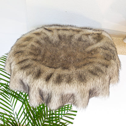 Wall-Mounted Natural Cat Tree 225 cm Length Cat Tree Natural Wood Design