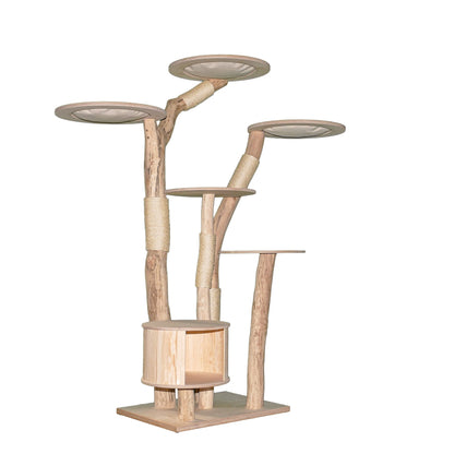 Natural Cat Tree 4628 Cat Tree Natural Wood Design 195 cm high