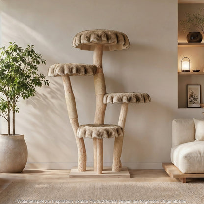 Natural Cat Tree 4630 Cat Tree Natural Wood Design 155 cm high