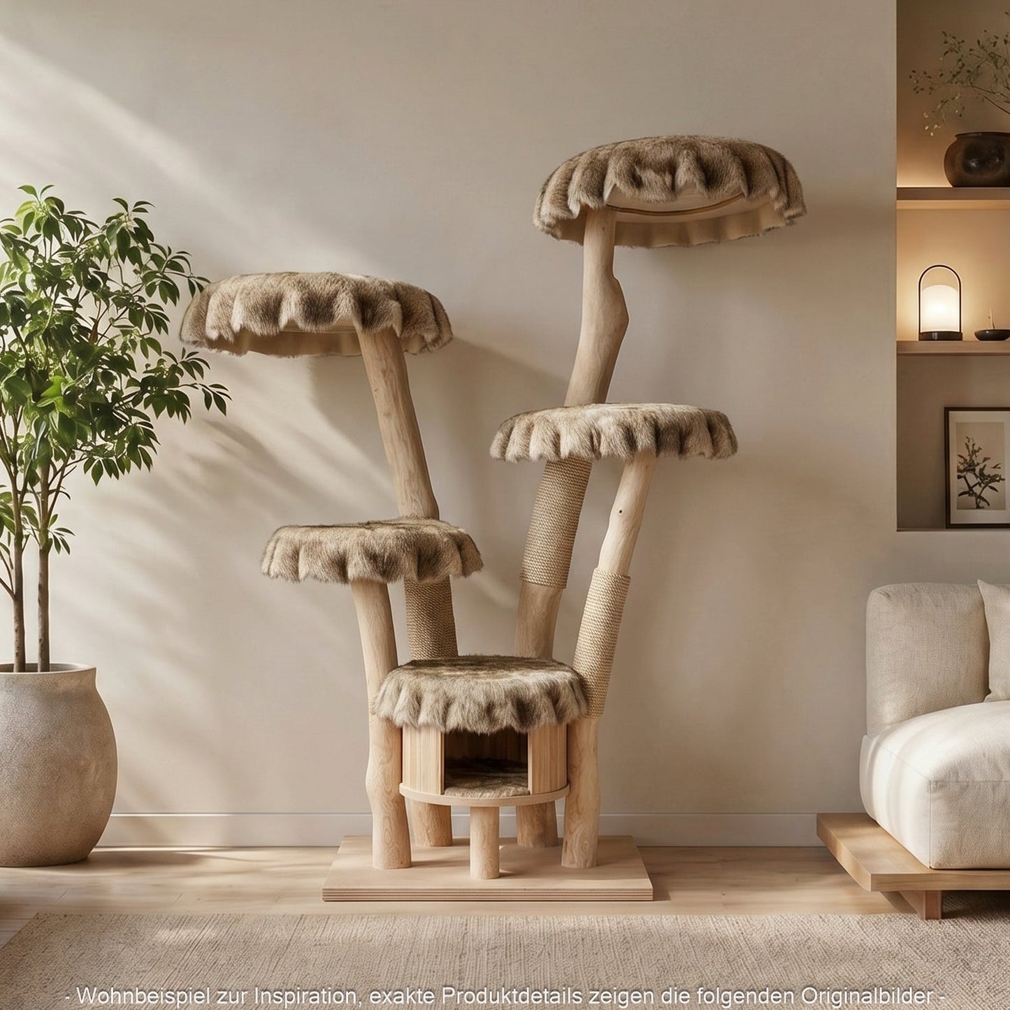 Natural Cat Tree 4634 Cat Tree Natural Wood Design 172 cm high