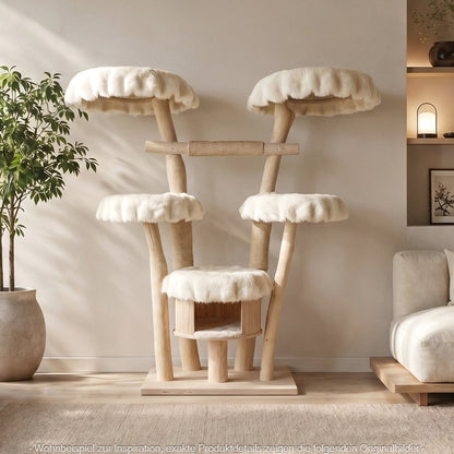 Natural Cat Tree 4636 Cat Tree Natural Wood Design 155 cm high
