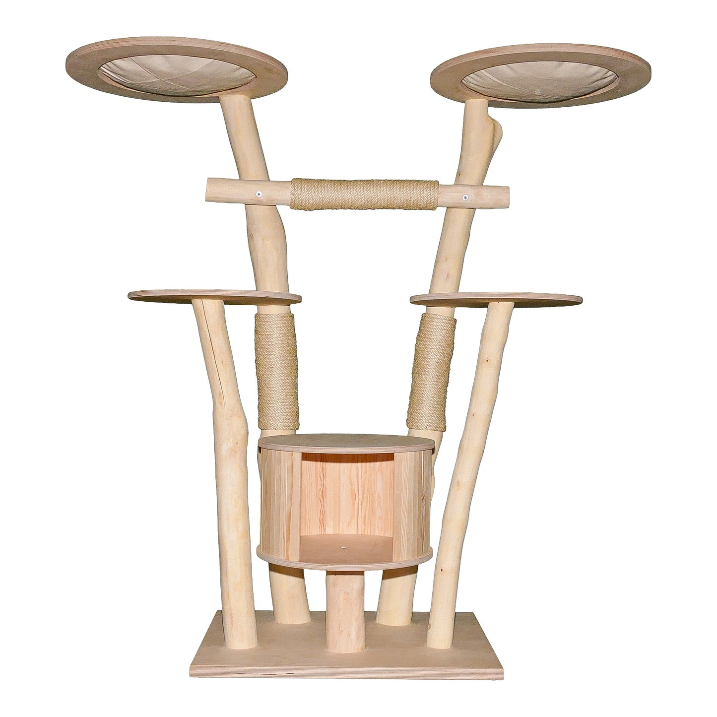 Natural Cat Tree 4636 Cat Tree Natural Wood Design 155 cm high