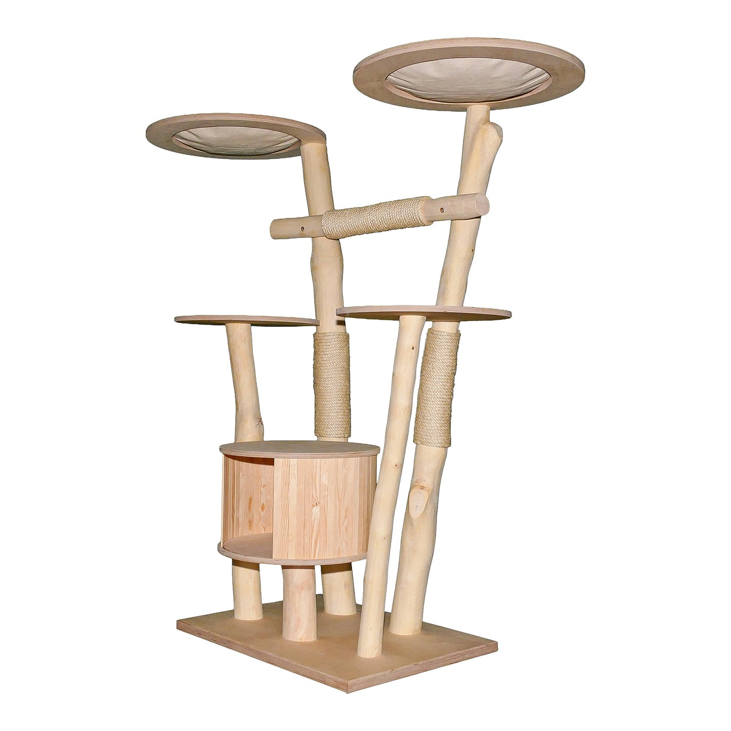 Natural Cat Tree 4636 Cat Tree Natural Wood Design 155 cm high