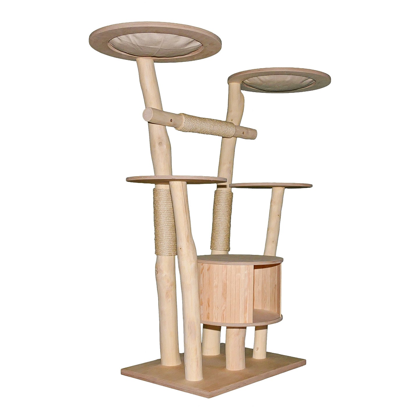 Natural Cat Tree 4636 Cat Tree Natural Wood Design 155 cm high
