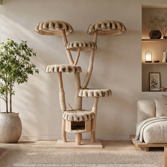 Natural Cat Tree 4637 Cat Tree Natural Wood Design 205 cm high