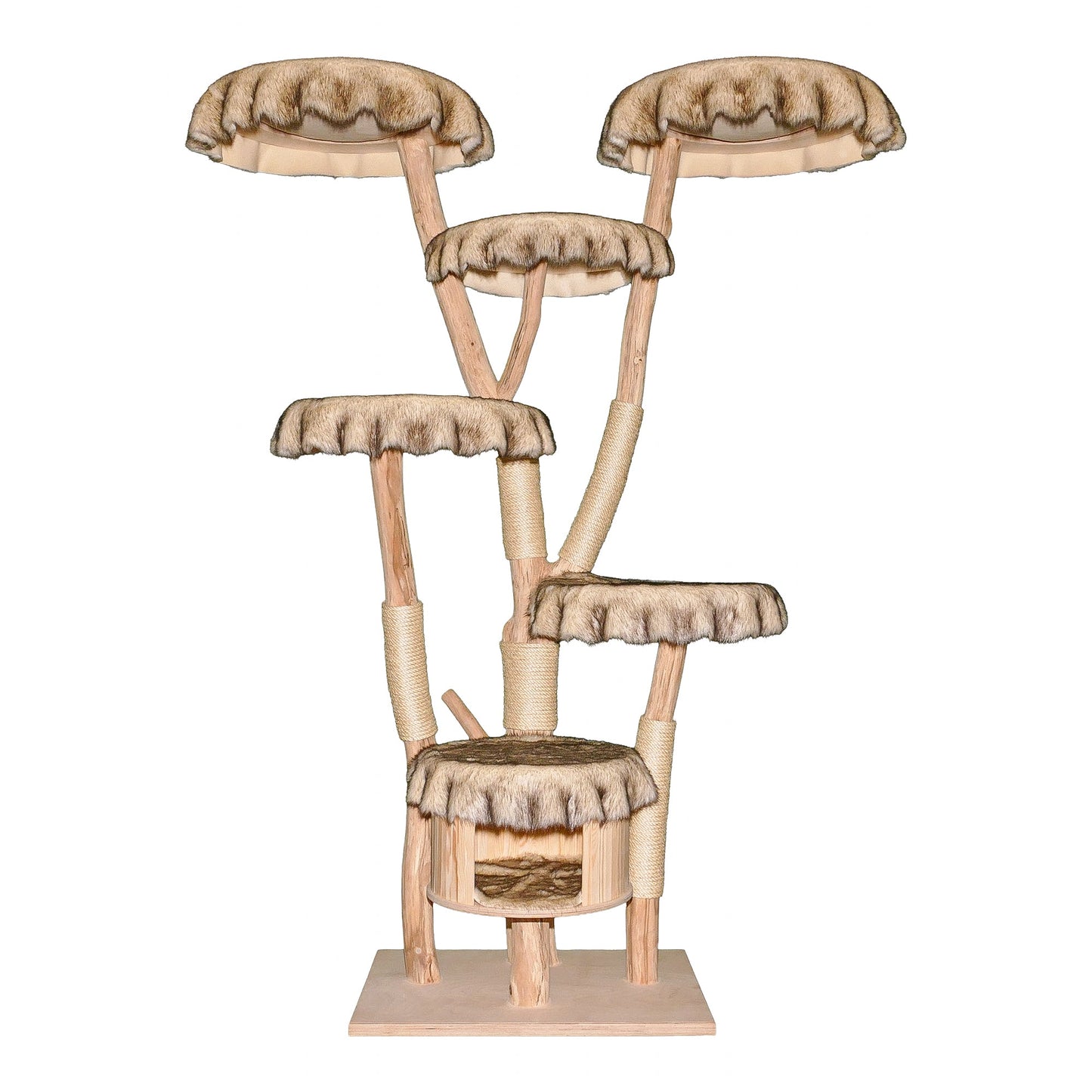 Natural Cat Tree 4637 Cat Tree Natural Wood Design 205 cm high