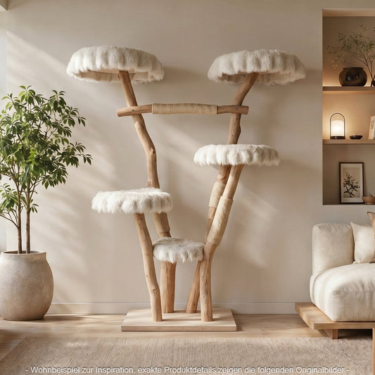 Natural Cat Tree 4639 Cat Tree Natural Wood Design 185 cm high
