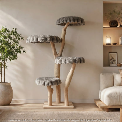 Natural Cat Tree 4640 Cat Tree Natural Wood Design 173 cm high