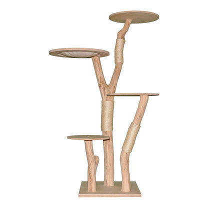 Natural Cat Tree 4640 Cat Tree Natural Wood Design 173 cm high