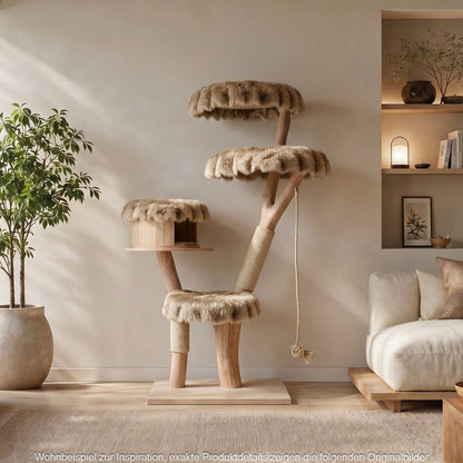 Natural Cat Tree 4641 Cat Tree Natural Wood Design 175 cm high