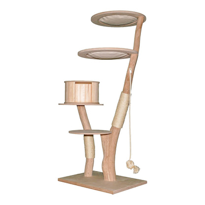 Natural Cat Tree 4641 Cat Tree Natural Wood Design 175 cm high