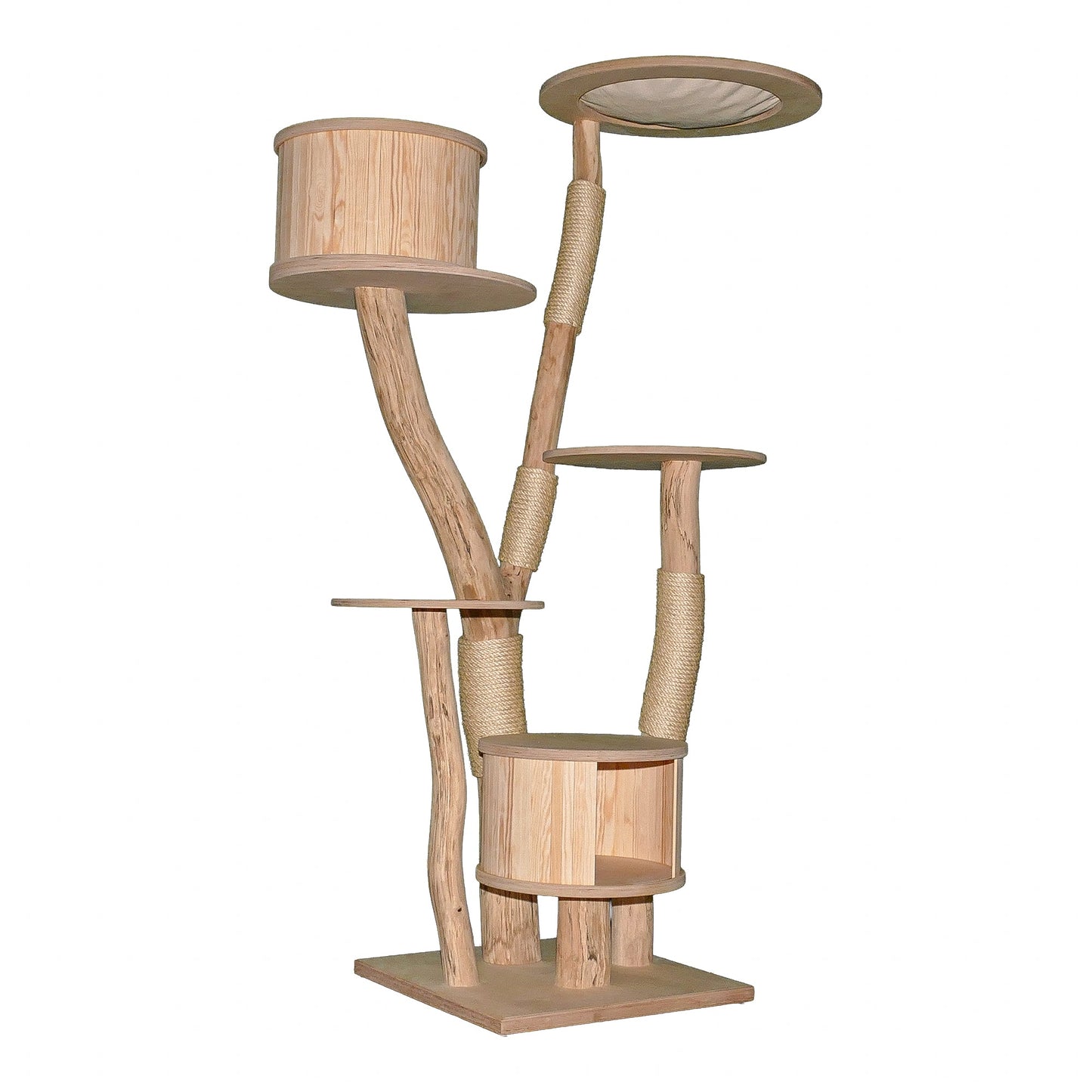 Natural Cat Tree 4644 Cat Tree Natural Wood Design 181 cm high