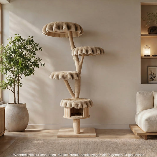 Natural Cat Tree 4645 Cat Tree Natural Wood Design 169 cm high