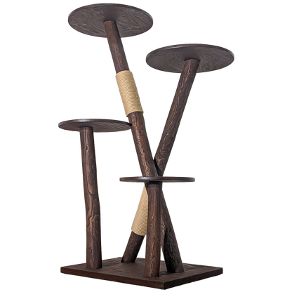 Outdoor Natural Cat Tree CA0033 Cat Tree Natural Wood Design 160 cm high