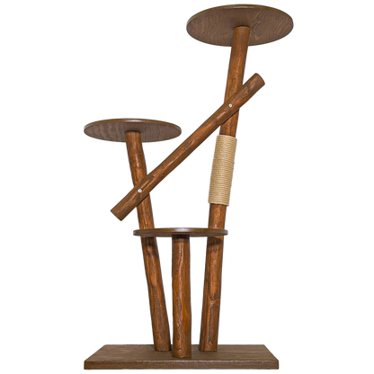 Outdoor Natural Cat Tree CA0034 Cat Tree Natural Wood Design 155 cm high