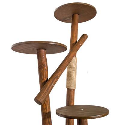 Outdoor Natural Cat Tree CA0034 Cat Tree Natural Wood Design 155 cm high