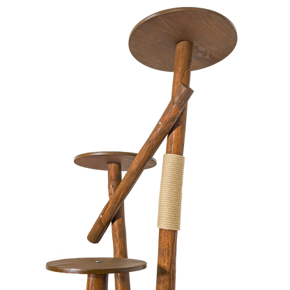Outdoor Natural Cat Tree CA0034 Cat Tree Natural Wood Design 155 cm high