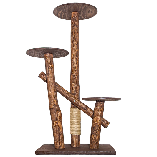 Outdoor Natural Cat Tree CA0038 Cat Tree Natural Wood Design 155 cm high