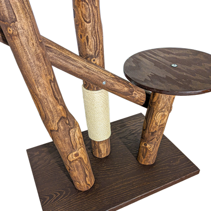 Outdoor Natural Cat Tree CA0038 Cat Tree Natural Wood Design 155 cm high