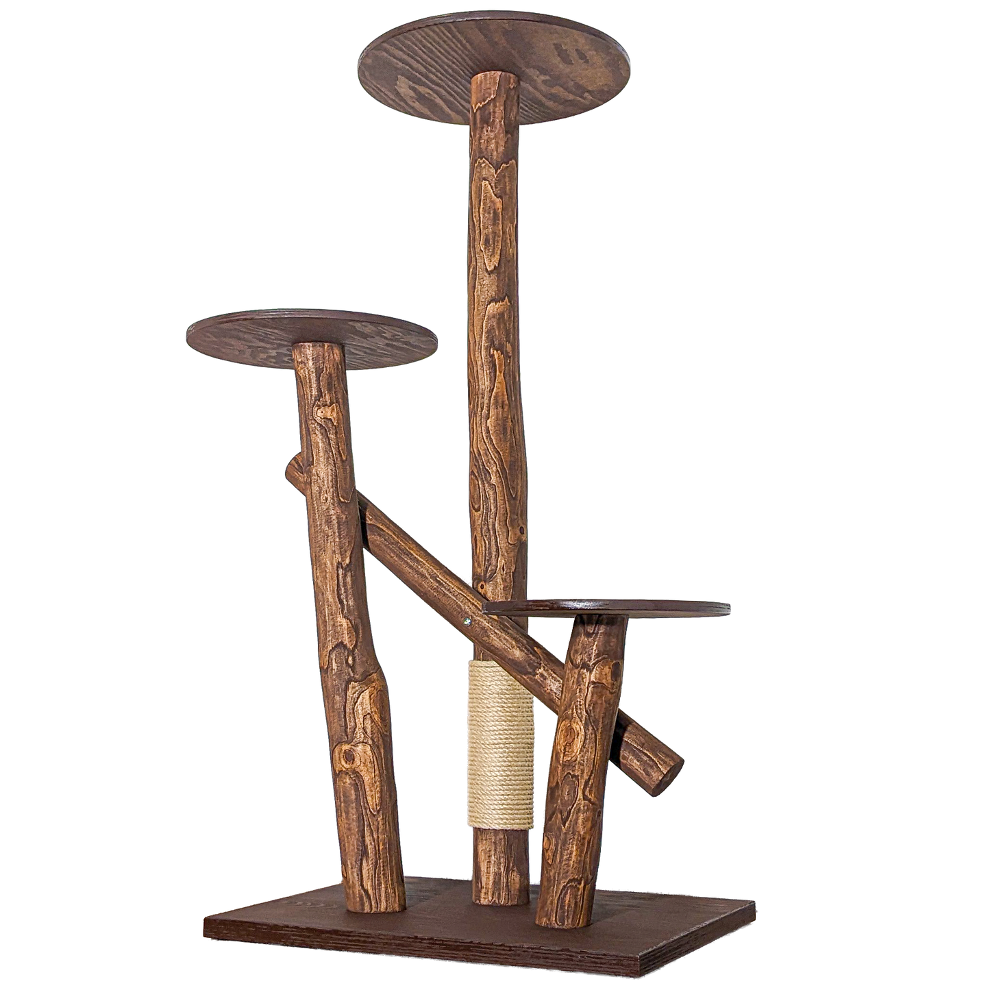 Outdoor Natural Cat Tree CA0038 Cat Tree Natural Wood Design 155 cm high