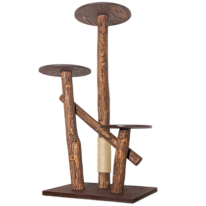 Outdoor Natural Cat Tree CA0038 Cat Tree Natural Wood Design 155 cm high