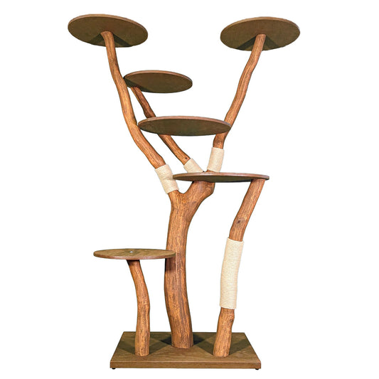 Outdoor Natural Cat Tree 4551 Cat Tree Natural Wood Design 195 cm high