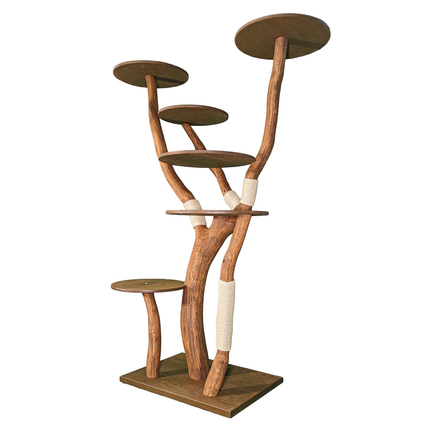 Outdoor Natural Cat Tree 4551 Cat Tree Natural Wood Design 195 cm high