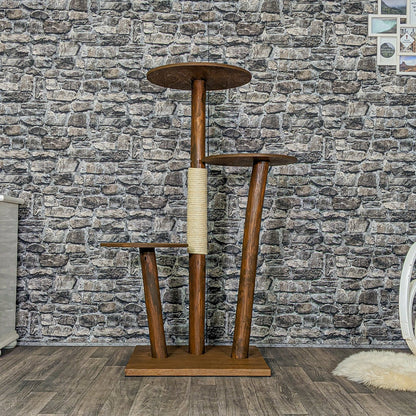 Outdoor Natural Cat Tree CA0006 Cat Tree Natural Wood Design 137 cm high