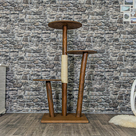 Outdoor Natural Cat Tree CA0006 Cat Tree Natural Wood Design 137 cm high