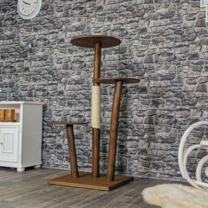 Outdoor Natural Cat Tree CA0006 Cat Tree Natural Wood Design 137 cm high
