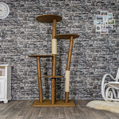 Outdoor Natural Cat Tree CA0008 Cat Tree Natural Wood Design 175 cm high