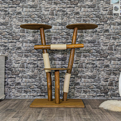 Outdoor Natural Cat Tree CA0009 Cat Tree Natural Wood Design 122 cm high