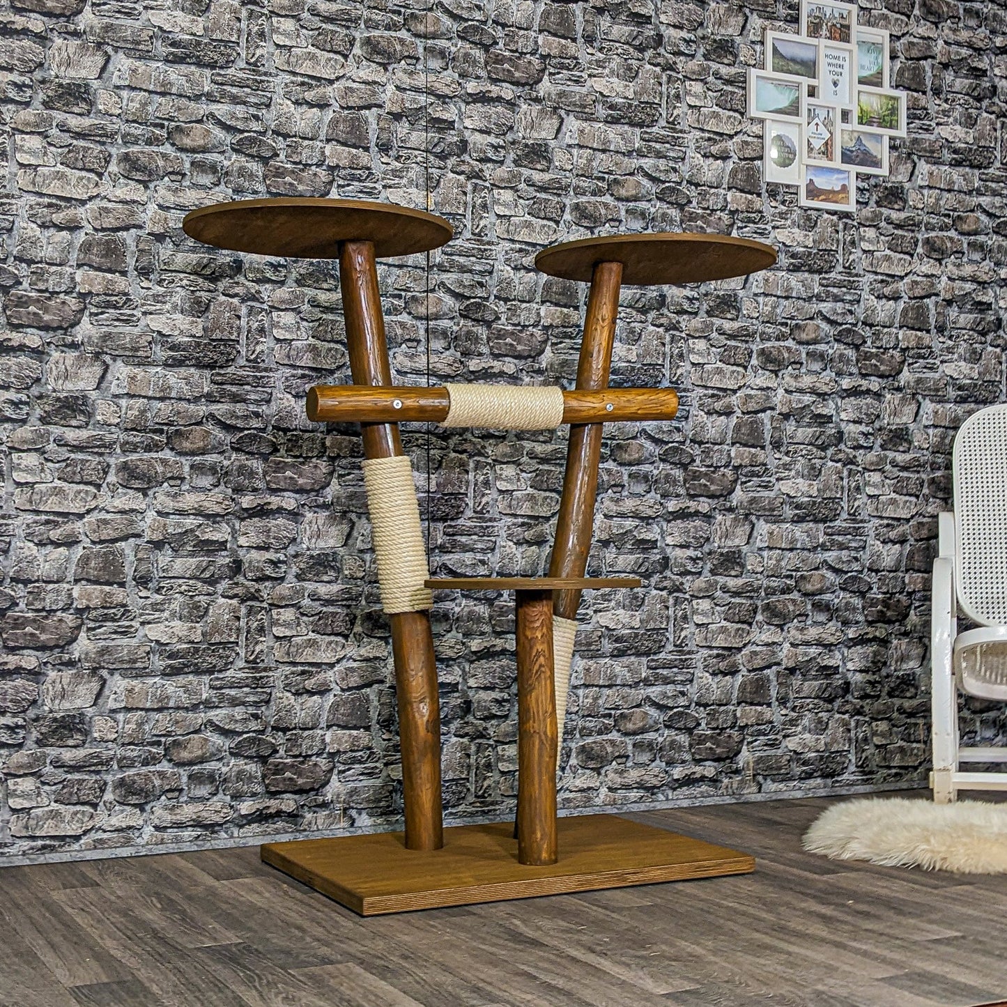 Outdoor Natural Cat Tree CA0009 Cat Tree Natural Wood Design 122 cm high