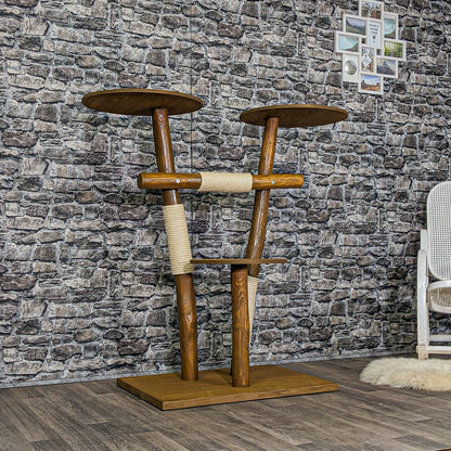 Outdoor Natural Cat Tree CA0009 Cat Tree Natural Wood Design 122 cm high