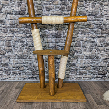Outdoor Natural Cat Tree CA0009 Cat Tree Natural Wood Design 122 cm high