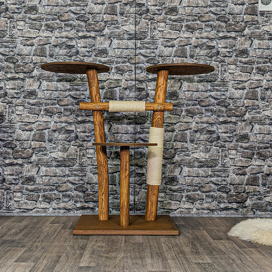 Outdoor Natural Cat Tree CA0010 Cat Tree Natural Wood Design 105 cm high