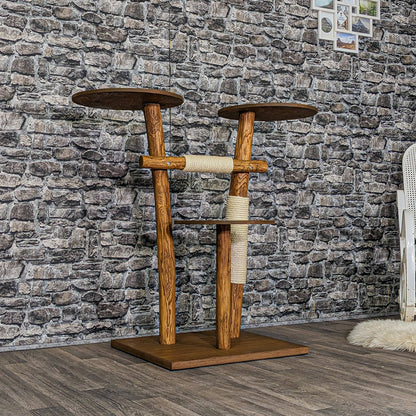 Outdoor Natural Cat Tree CA0010 Cat Tree Natural Wood Design 105 cm high