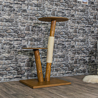 Outdoor Natural Cat Tree CA0012 Cat Tree Natural Wood Design 105 cm high