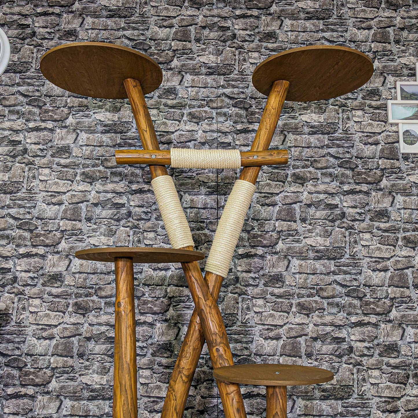 Outdoor Natural Cat Tree CA0013 Cat Tree Natural Wood Design 175 cm high