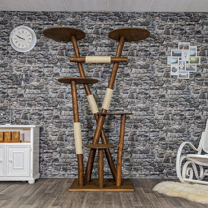 Outdoor Natural Cat Tree CA0014 Cat Tree Natural Wood Design 200 cm high