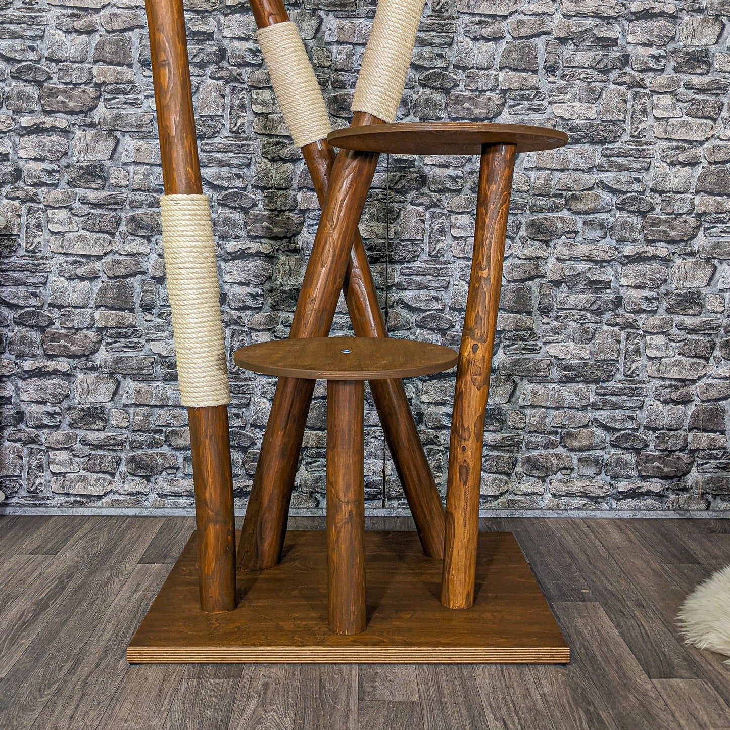 Outdoor Natural Cat Tree CA0014 Cat Tree Natural Wood Design 200 cm high