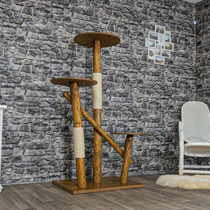 Outdoor Natural Cat Tree CA0015 Cat Tree Natural Wood Design 155 cm high