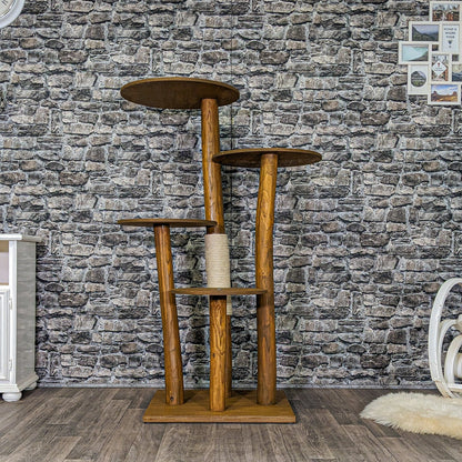 Outdoor Natural Cat Tree CA0016 Cat Tree Natural Wood Design 145 cm high