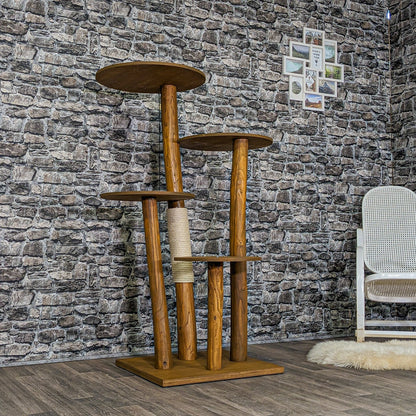 Outdoor Natural Cat Tree CA0016 Cat Tree Natural Wood Design 145 cm high