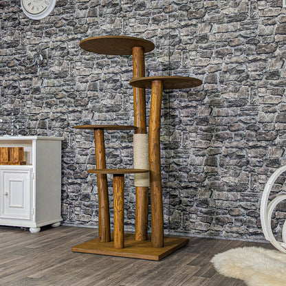 Outdoor Natural Cat Tree CA0016 Cat Tree Natural Wood Design 145 cm high